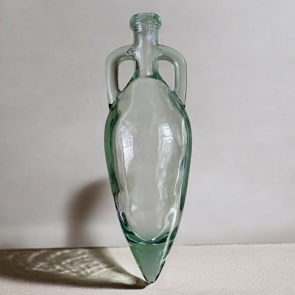 Sea Green Glass Amphora Torpedo Bottle (Hamilton Bottle)